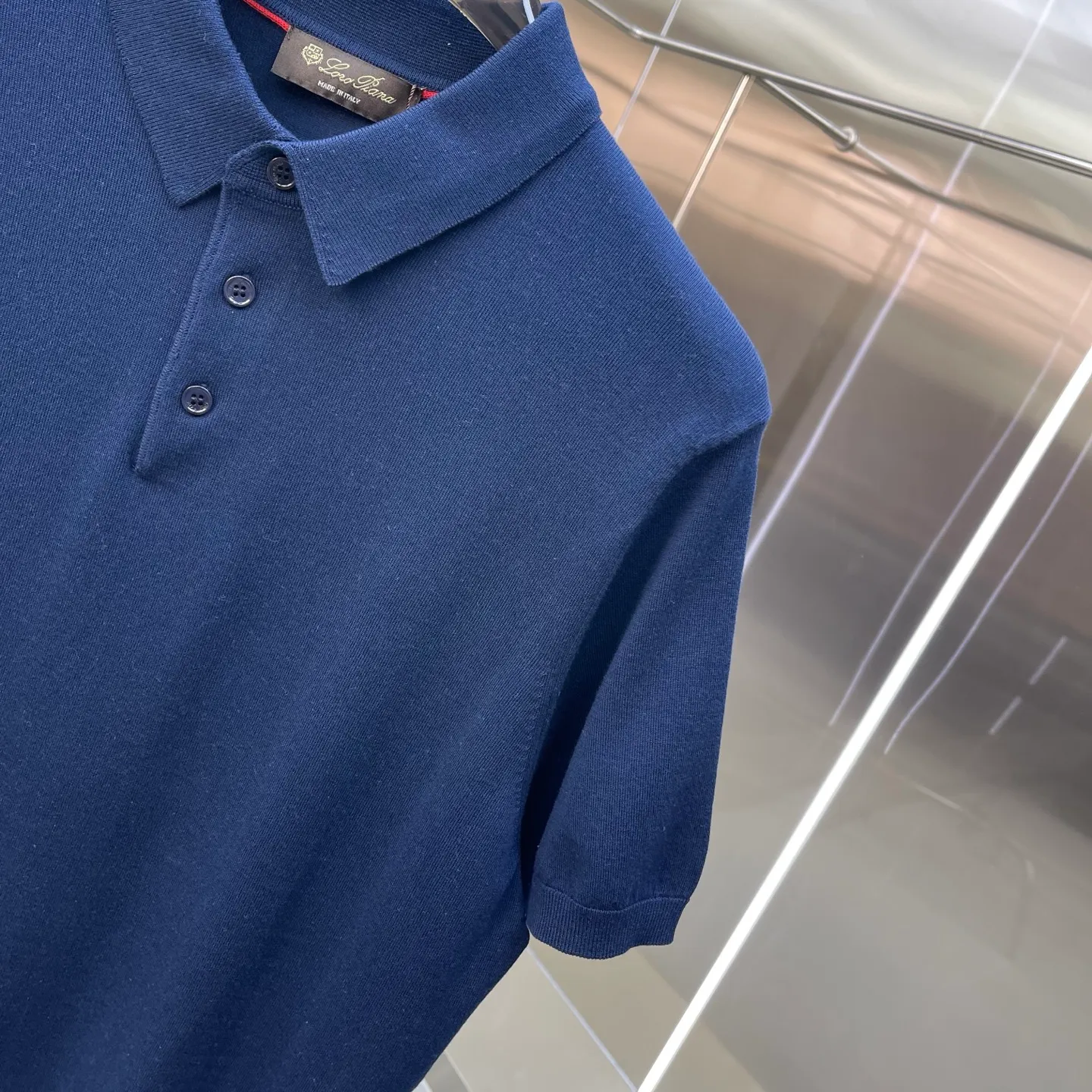 Loro Piana LP lapel polo sweater, high version, old money style short-sleeved T-shirt pullover POLO knitted sweater, customized linen-cotton blended wool, woven with imported loom (7 needles), customized wool, wool enzyme washing Color: Blue Royal Blue apricot Sizes: S-XL